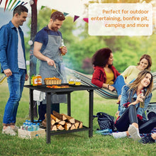 Charger l'image dans la galerie, Multifunctional Outdoor Fire Pit Table - Can Be Used as BBQ, Cooler, and Dining Table