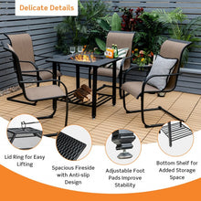 Charger l'image dans la galerie, Multifunctional Outdoor Fire Pit Table - Can Be Used as BBQ, Cooler, and Dining Table