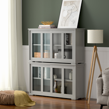 Load image into Gallery viewer, Modern Minimalist Buffet Cabinet with Sliding Doors