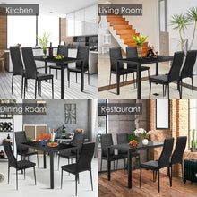 Load image into Gallery viewer, Modern Dining Table Set - 5-Piece Set with Long Table and 4 Chairs - Suitable for Kitchen and Restaurant