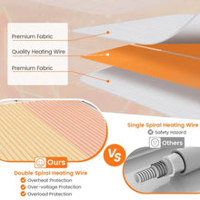 Load image into Gallery viewer, Adjustable Temperature Electric Mattress Pad, Machine Washable for Bedroom