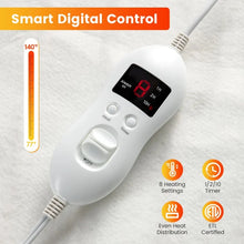 Load image into Gallery viewer, Adjustable Temperature Electric Mattress Pad, Machine Washable for Bedroom