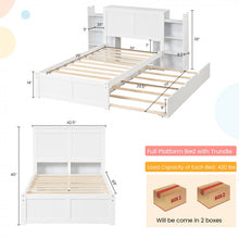 Load image into Gallery viewer, Children's Bedroom White Storage Headboard Wooden Bed Frame