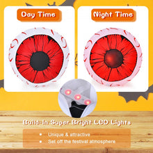 Load image into Gallery viewer, Costway Halloween Inflatable Eyeballs 2-Piece Set with Blower - Suitable for Halloween Decorations and Holiday Parties