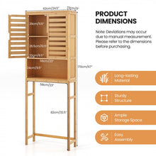 Load image into Gallery viewer, Floor-Standing Wooden Bathroom Storage Cabinet Above Toilet