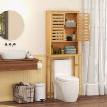Load image into Gallery viewer, Floor-Standing Wooden Bathroom Storage Cabinet Above Toilet