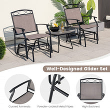 Load image into Gallery viewer, Outdoor Patio Brown Metal Glider Armchair Furniture