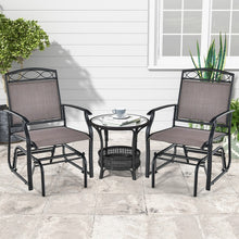 Load image into Gallery viewer, Outdoor Patio Brown Metal Glider Armchair Furniture
