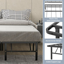 Load image into Gallery viewer, Multi-Size Black Metal Folding Platform Bed