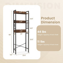 Load image into Gallery viewer, 3-Tier Freestanding Bathroom Storage Rack Above Toilet