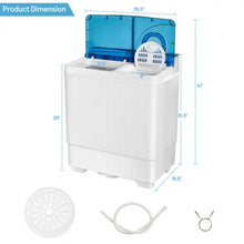 Charger l'image dans la galerie, 26lb Capacity Dual Tub Semi-Automatic Portable Washing Machine