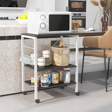 Load image into Gallery viewer, Multi-Purpose Kitchen Microwave Storage Cart with Bread Rack