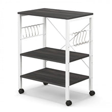 Load image into Gallery viewer, Multi-Purpose Kitchen Microwave Storage Cart with Bread Rack