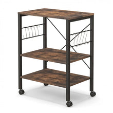 Load image into Gallery viewer, Multi-Purpose Kitchen Microwave Storage Cart with Bread Rack