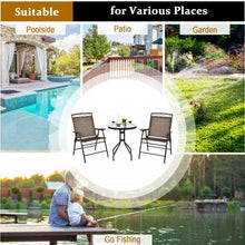 Load image into Gallery viewer, Costway Outdoor Round Dining Table and Chairs 3-Piece Set - Suitable for Patio, Backyard, and Garden