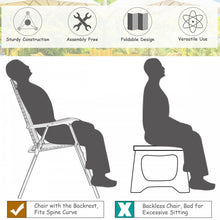 Load image into Gallery viewer, Costway Outdoor Round Dining Table and Chairs 3-Piece Set - Suitable for Patio, Backyard, and Garden