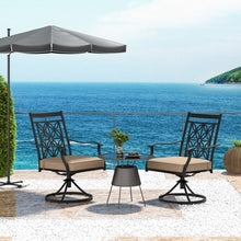 Charger l'image dans la galerie, Costway Outdoor Patio Swivel Chair Set of 2 - Suitable for Garden, Backyard, and Porch