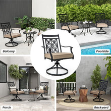 Charger l'image dans la galerie, Costway Outdoor Patio Swivel Chair Set of 2 - Suitable for Garden, Backyard, and Porch