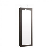 Load image into Gallery viewer, Modern Minimalist Wall-Mounted Mirrored Jewelry Cabinet with Lock