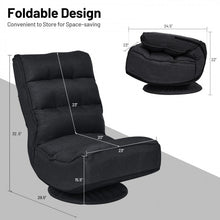 Load image into Gallery viewer, 360-Degree Swivel Folding Chair with Adjustable Backrest