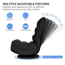 Load image into Gallery viewer, 360-Degree Swivel Folding Chair with Adjustable Backrest