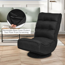 Load image into Gallery viewer, 360-Degree Swivel Folding Chair with Adjustable Backrest