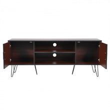 Load image into Gallery viewer, Vintage Brown 65-inch TV Stand with 2 Doors
