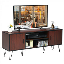 Load image into Gallery viewer, Vintage Brown 65-inch TV Stand with 2 Doors