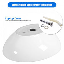 Load image into Gallery viewer, Modern Minimalist Oval White Ceramic Sink Basin for Bathroom