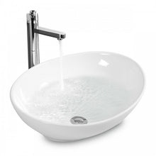 Load image into Gallery viewer, Modern Minimalist Oval White Ceramic Sink Basin for Bathroom