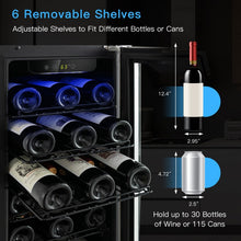 Load image into Gallery viewer, Costway Bar Cabinet with Wine Fridge and Smart Temperature Memory - Suitable for Restaurant and Kitchen