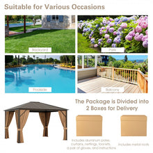 Load image into Gallery viewer, Costway 12x10 ft Outdoor Canopy Gazebo Tent - Suitable for Garden, Camping, Weddings, and Parties