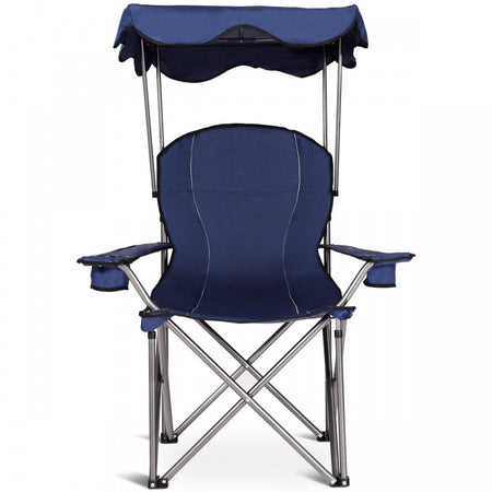Costway Outdoor Chair with Canopy - Beach Chair and Sunshade Chair Suitable for Camping, Pool, and Beach