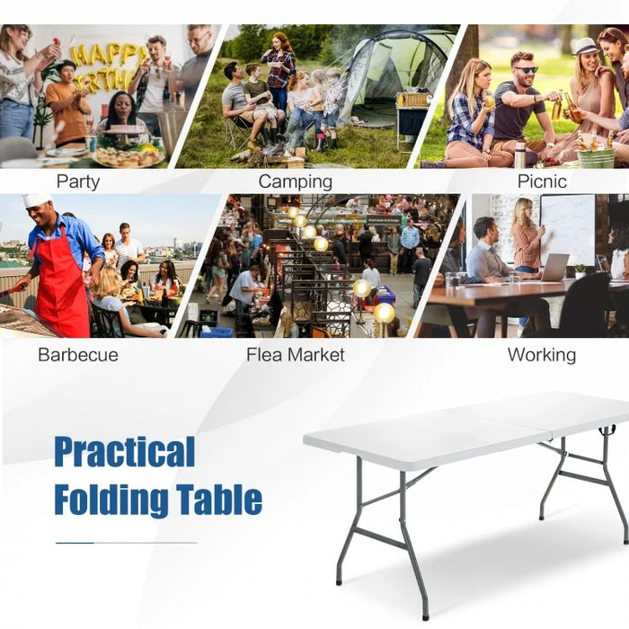 Outdoor Camping Portable White Folding Picnic Table