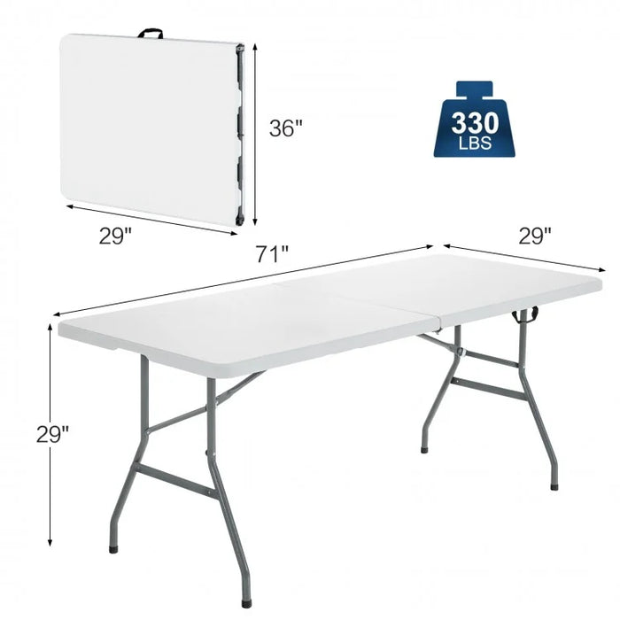 Outdoor Camping Portable White Folding Picnic Table