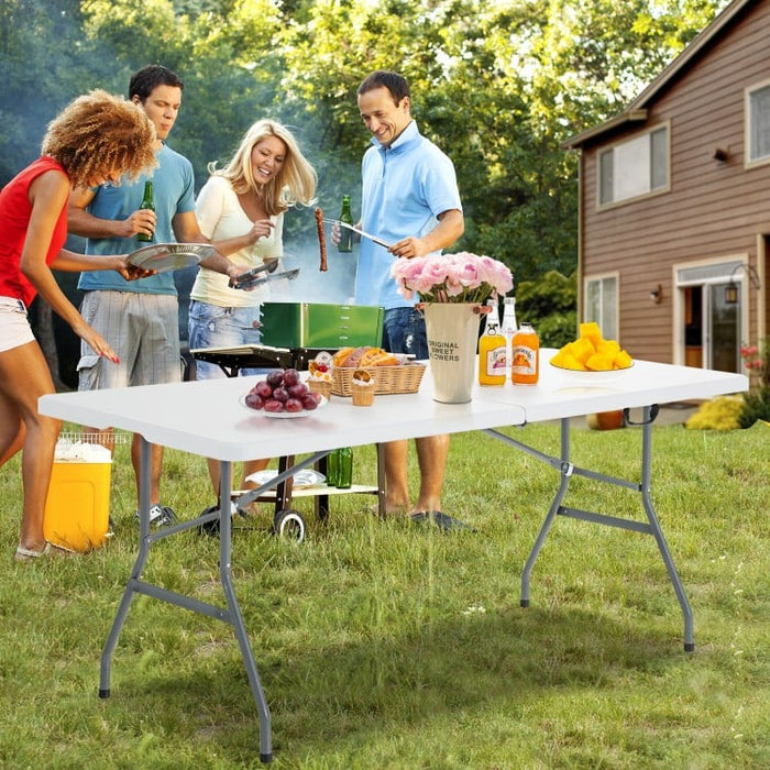 Outdoor Camping Portable White Folding Picnic Table