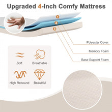 Load image into Gallery viewer, Portable Foldable Bed with Memory Foam Mattress