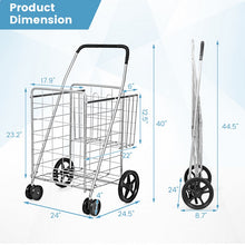 Charger l'image dans la galerie, Outdoor Portable Double Basket Folding Shopping Cart