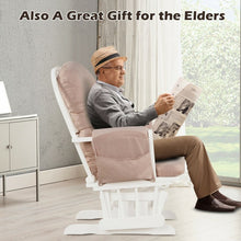 Load image into Gallery viewer, Multifunctional Wooden Glider Rocking Chair Set with Footrest
