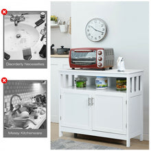 Load image into Gallery viewer, Costway Freestanding Kitchen Bar with Cabinet and 2 Doors - Suitable for Restaurant and Kitchen