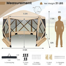 Charger l'image dans la galerie, 11.5 x 11.5 Portable Pop-Up Mesh Screen Tent for Outdoor Use