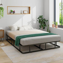 Load image into Gallery viewer, Minimalist Black Metal Platform Bed Frame