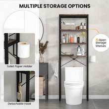 Load image into Gallery viewer, 4-Tier Wooden Over-the-Toilet Storage Shelf