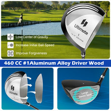 Charger l'image dans la galerie, 9-Piece Beginner Golf Club Set - Aluminum Alloy Shafts, Great Gift