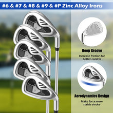 Charger l'image dans la galerie, 9-Piece Beginner Golf Club Set - Aluminum Alloy Shafts, Great Gift