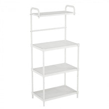 Charger l'image dans la galerie, 4-Tier White Metal Microwave Oven Shelf Rack