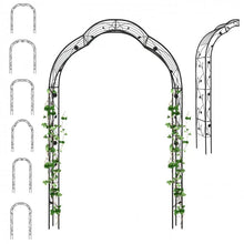 Charger l'image dans la galerie, Outdoor Garden Black Metal Decorative Arch Pergola Plant Trellis - Ideal for Climbing Plants