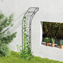 Charger l'image dans la galerie, Outdoor Garden Black Metal Decorative Arch Pergola Plant Trellis - Ideal for Climbing Plants
