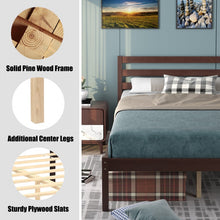 Load image into Gallery viewer, Modern Minimalist Wooden Bed Frame with Headboard and Storage
