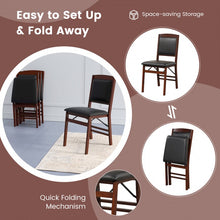 Load image into Gallery viewer, Modern Minimalist Folding Dining Chair Set with Padded Seat and Backrest